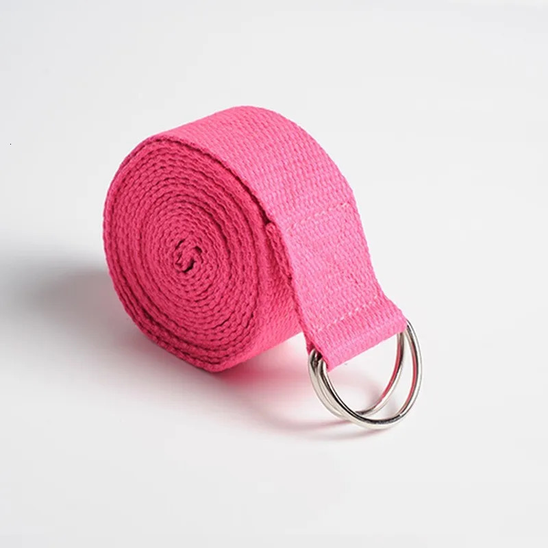 Yoga Strap Cotton Exercise Belt Adjustable Woven Stretch DRing Buckle Fitness Stretching Bands Pilates Rope 18338cm 241024