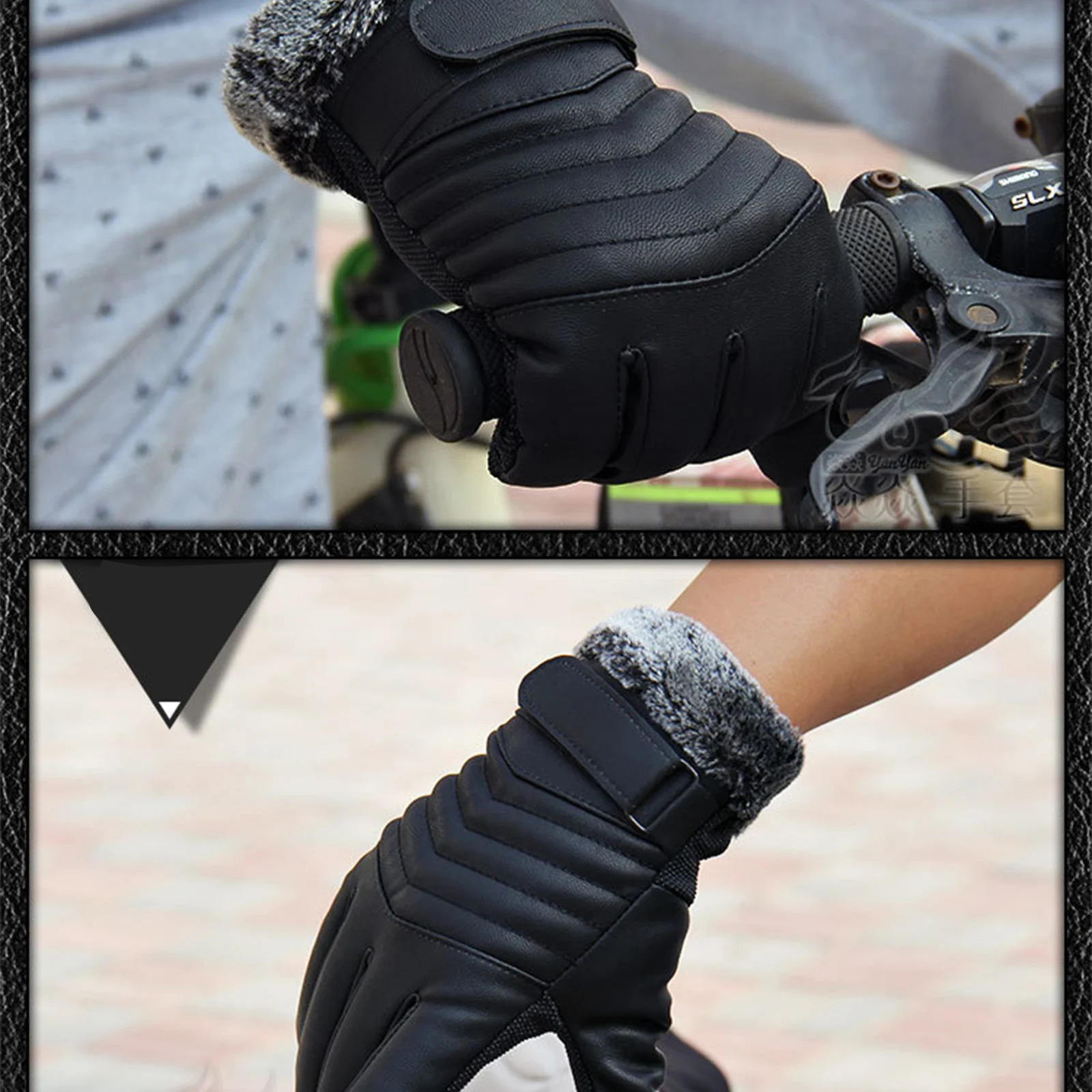 Mens Winter Snowboard Ski Gloves Textural Skin Feeling Surface Riding Tool for Sport Office Outside Business 241024