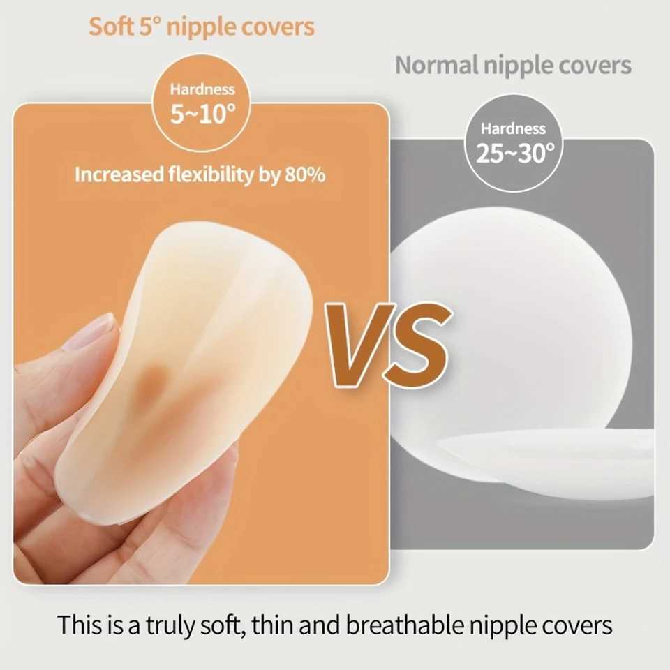 Womens Non Adhesive Glue Free Nipple Covers Pasties Reusable Chest Stickers Breast Boob Tape Invisible Sticky Bras Stick on BraXJ241024