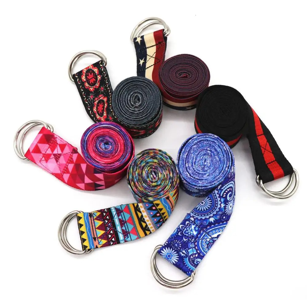 MultiColor Yoga Stretching Belt Fitness Men And Women Sports Accessories Resistance Elastic Band 241024