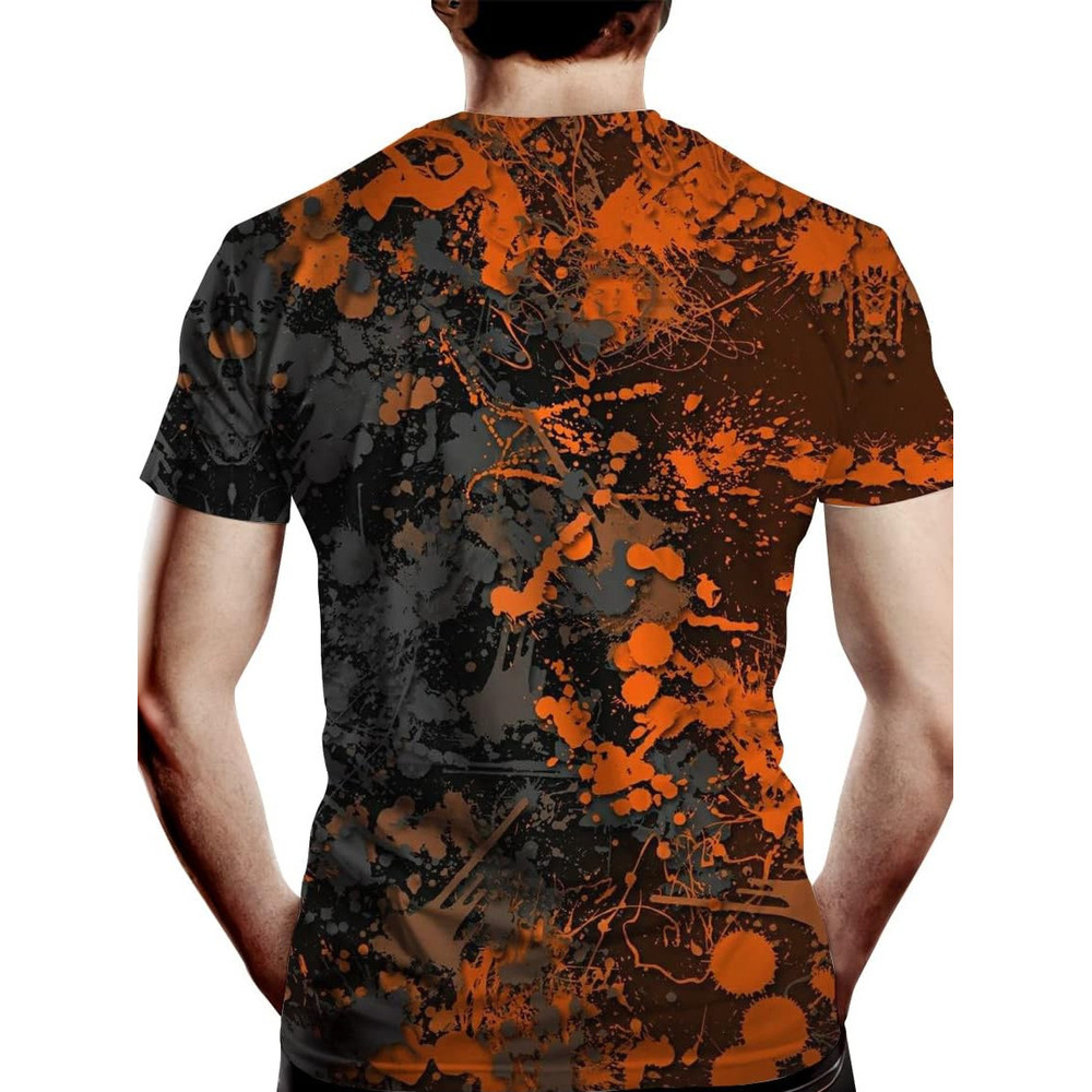 Mens T shirt Men's Novelty T Shirt Graffiti Print Summer Fashion T-Shir tee Casual tops summer clothes Breathable trend