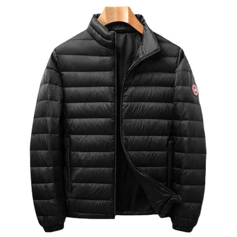 Men's Down Parkas 4XL 5XL 6XL 7XL Lightweight Down Jacket 2022 Winter Brand Clothing Fashion Cuff Mens Casual Large Size Loose Warm Jacket Q24102