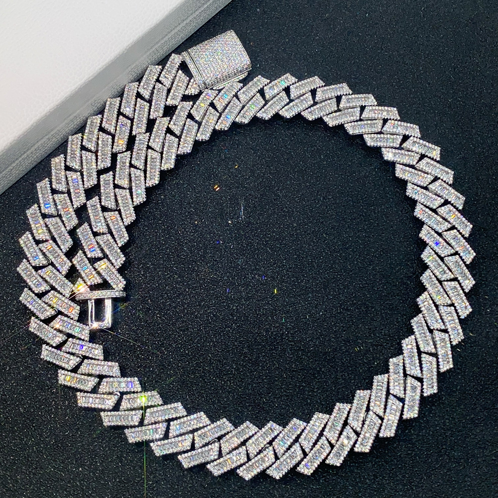 VVS 2025 moissanite dia chains for men necklace Customization Iced Out Hiphop Chain Pass The Dia Test ice out cuban link chain designer bracelet