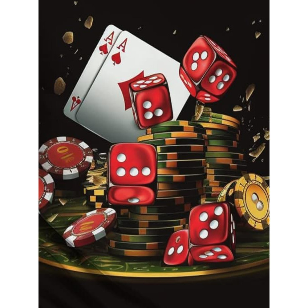 Mens T shirt Casino Chips and Poker Print T-Shirts Casual Novelty Tee Top for Casual tops summer clothes breathable