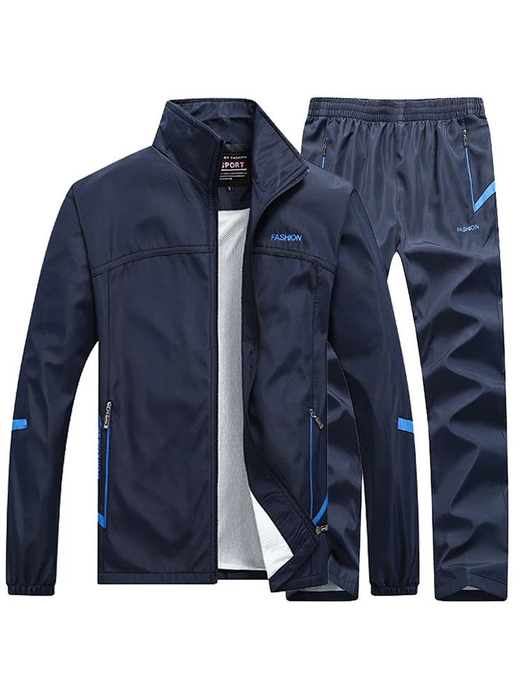 Mens sportswear autumn 2-piece set mens jacketpants sportswear mens jogging training sportswear 241024