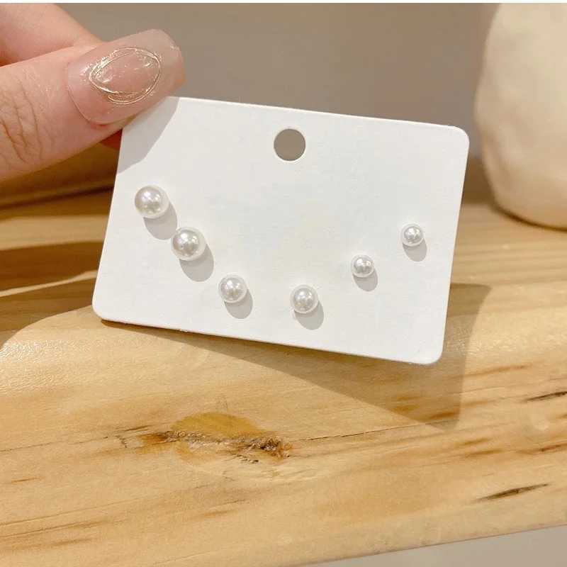 New 4 6 8mm 3 pairs imitation pearl jewelry set with stud earrings suitable for women Korean style sweet Brincos wholesale Birtay gift W241023