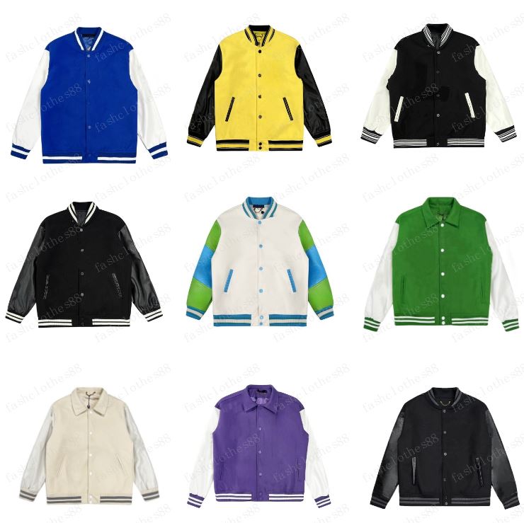 2023Designer men's jacket women's fashion campus jacket casual loose leather jacket luxury classic letter jacket men's women's top m-xl