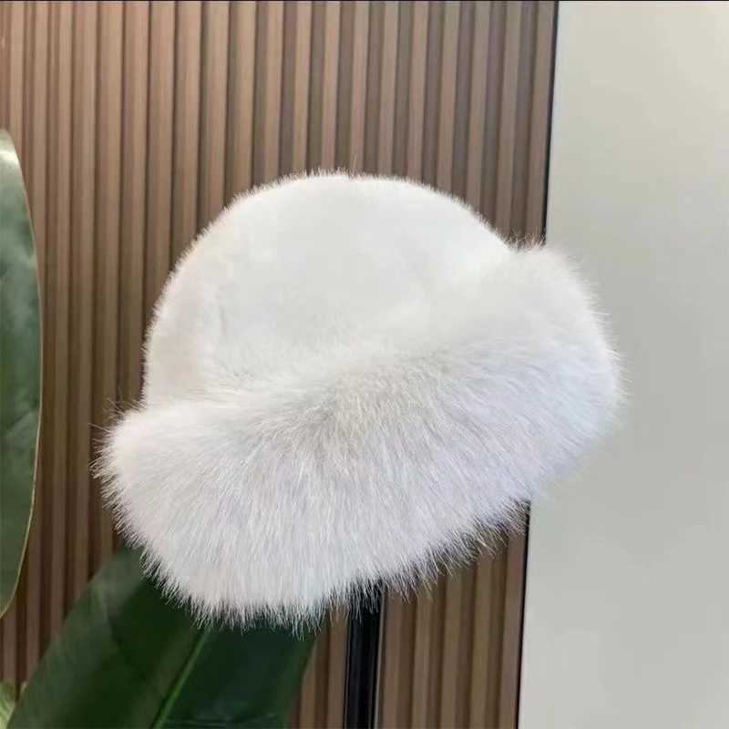 2024 New Autumn Winter Fashion Fur Hat Fur Hat Mongolian Hat Fur Hat Brushless Plush Fluffy Ski Hat X2410231