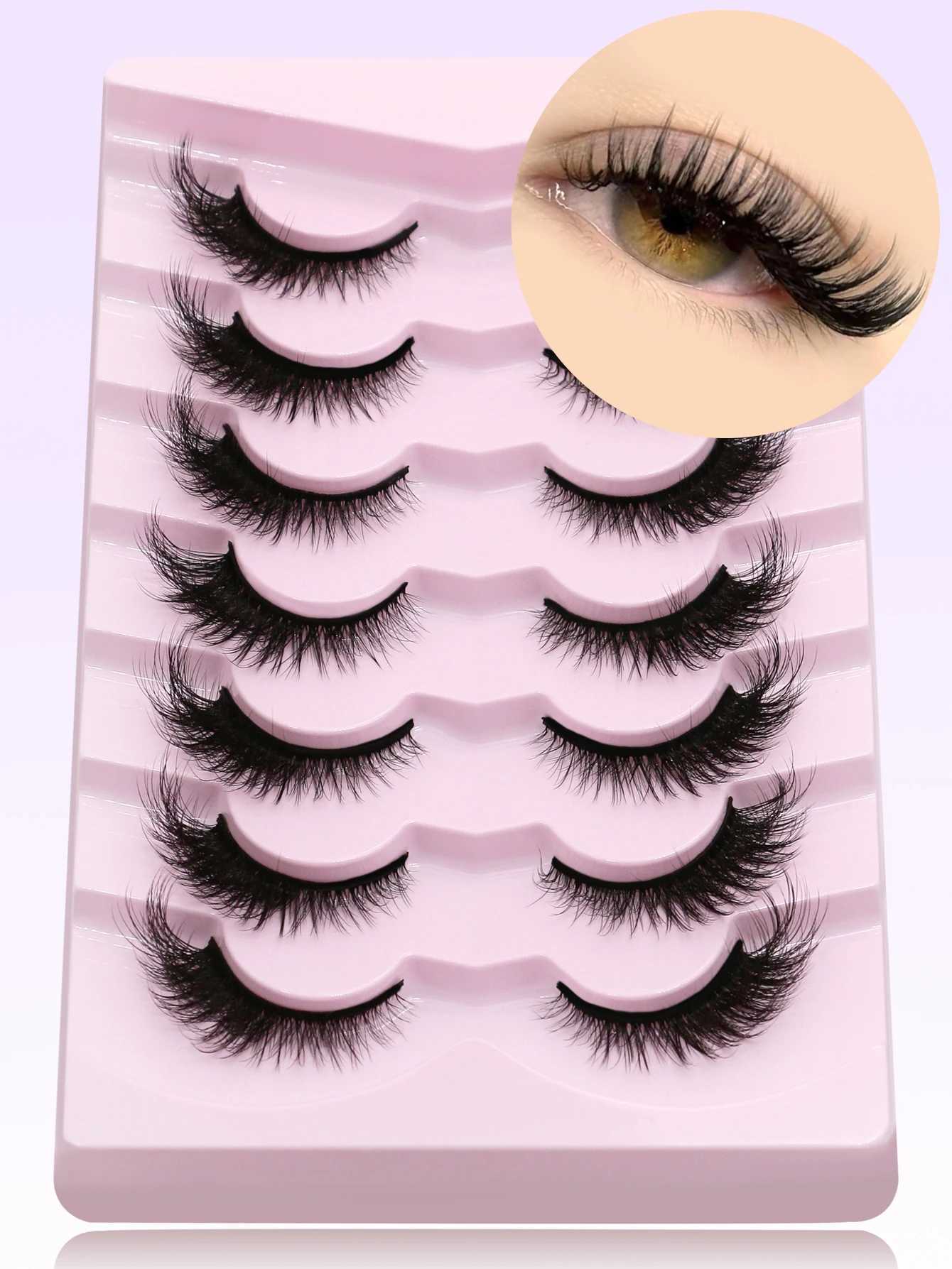 Groinneya Cat Eyelash Natural False Eyelash Cat Eyelash Soft Wing False Eyelash Natural Appearance Fluffy Wispy MakeupW241024