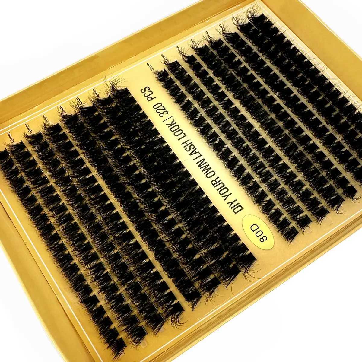 New 320 tuft mink eyelashes 60/80/100D eyelash extension loose personal false eyelashes Russian curly eyelash makeup CiliasW241024