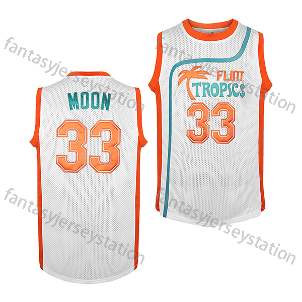 FLINT TROPICS #33 Embroidery Design Men's Basketball Jersey, Retro Breathable Round-neck Sleeveless Sports Training Uniform, Summer Party And Str