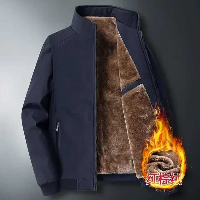 8XL 7XL Autumn Winter FLCE Thick Jacket Mens Warm Hood Fur Collar Coat Mens Brand Fashion Winter Cashmere Coat W241024