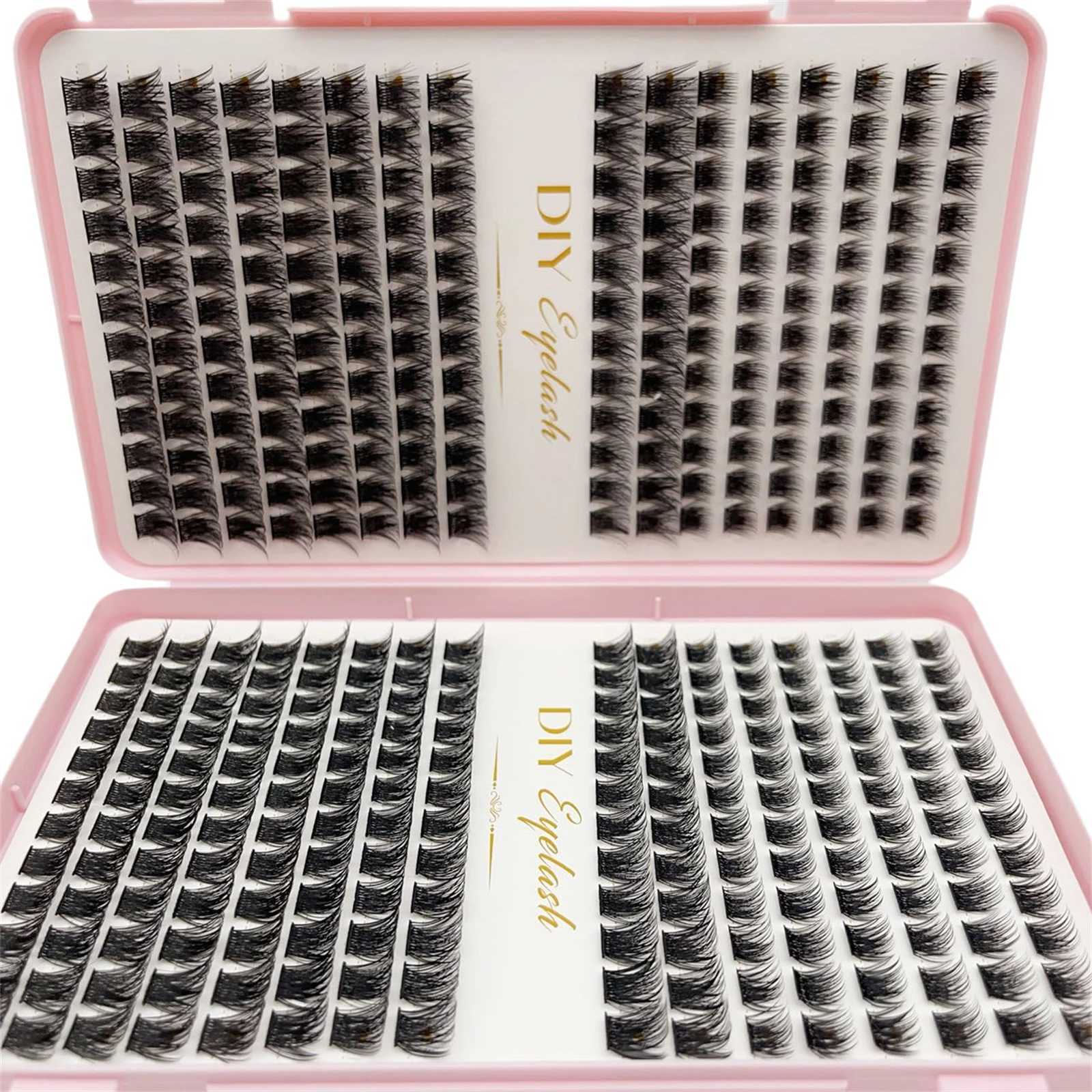 384pcs personal eyelash book eyelash extension fake eyelash DIY at home cluster eyelash extension makeupW241024