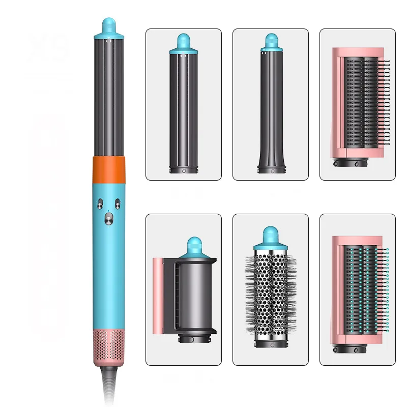 Electric Curler Multi Function for Women Professional Adjustable Temperature Tool Hair Curlers Negative ion 7-in-1 travel set
