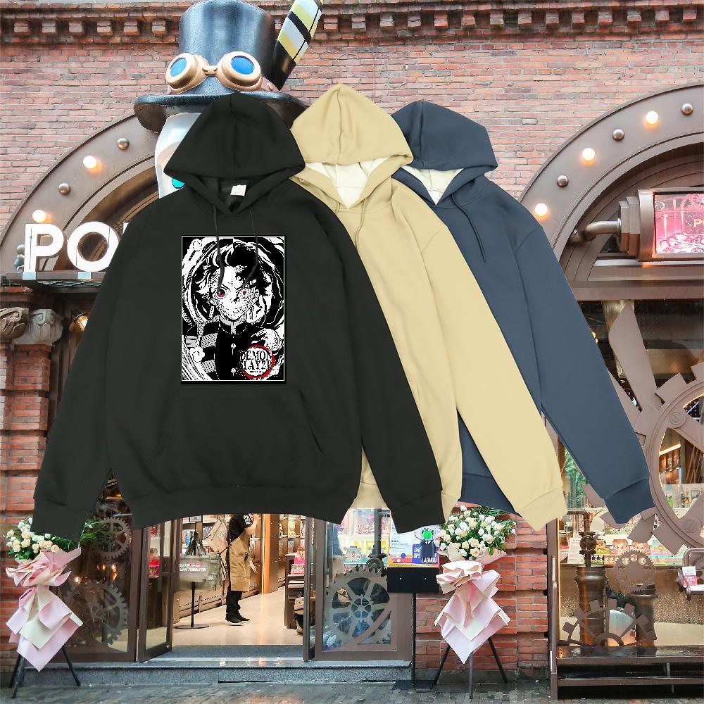 Classic Men Sweatshirt hoodie Long Sleeve Drawstring Comfortable Men Hoodie Anime Print Tops Pullover Hoodie Street Casual Thick Plush