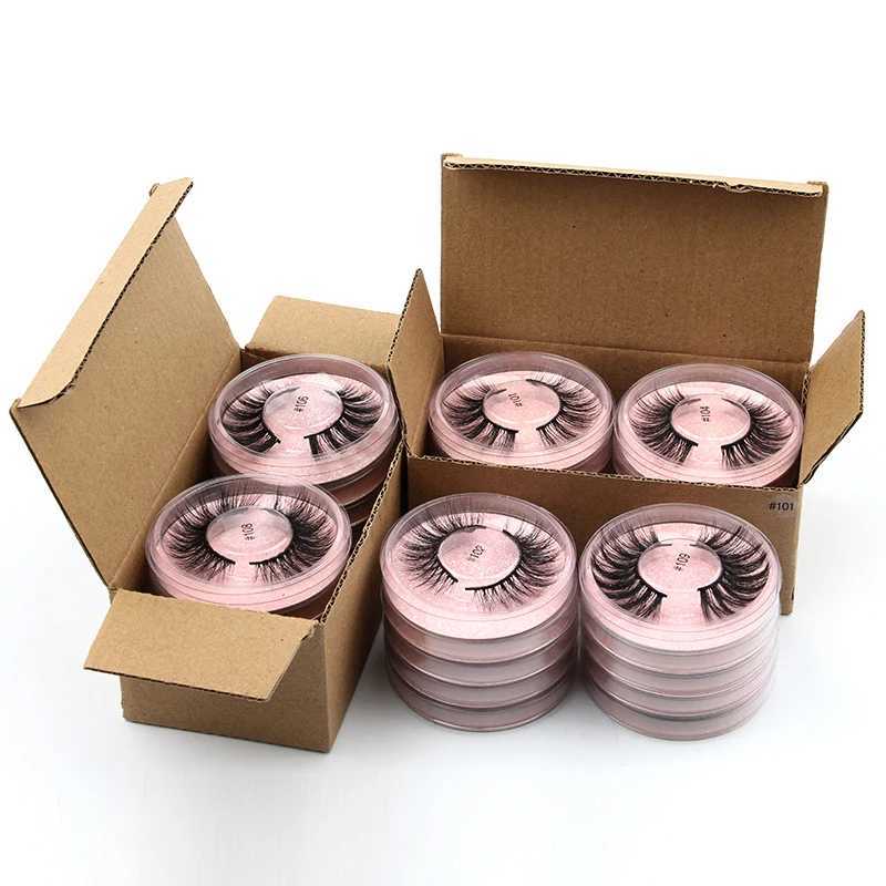 4/10/20/100 PC Wholesale False Eyelash 3D Mink Natural Appearance Reusable Messy False Eyelash Extension Bulk Cilios MakeupW241024