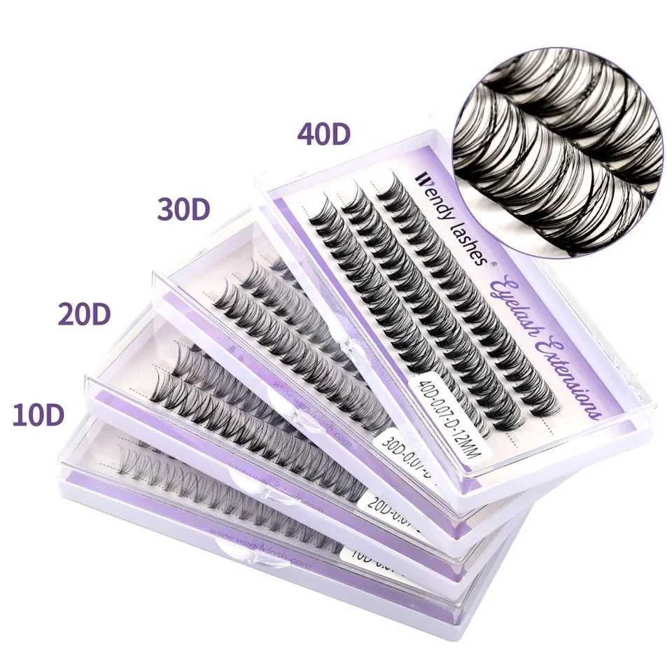 Wendy eyelash cluster eyelash extension 30D/40D/60D/80D 0.07D natural style personal eyelash handmade eyelash bundleW241024