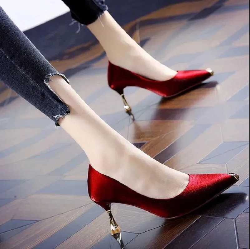 High Quality Cresfimix Womens Fi Green Dot Toe High Heel Pump Womens Casual High Quality Party Red Shoes Womens High Heel Shoes C5507 T241024