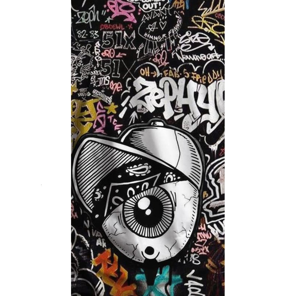 Mens T shirt Men's Graffiti Print Creative Novelty 3D cool Graphic tee Casual tops summer clothes Hip hop trend