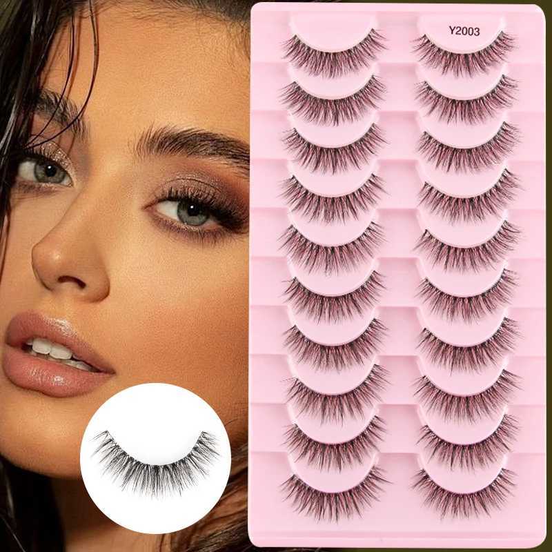 YSDO Manga Eyelash 5/10 Natural Full False Eyelash 3D Mink Eyelash Extension Cat Eye False Eyelash Artificial Roll Makeup ToolW241024