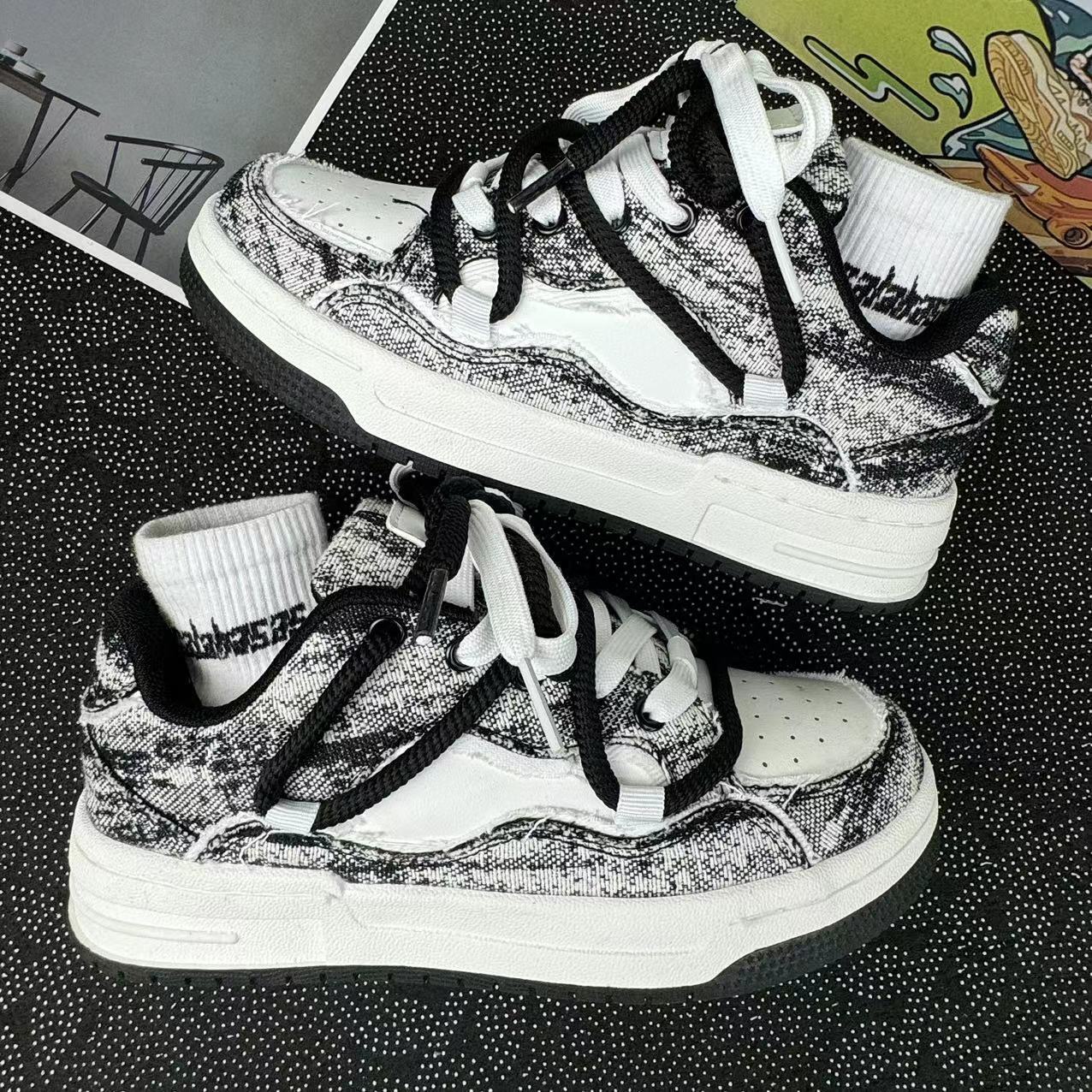 new matching casual skateboard lovers fashion single shoes men