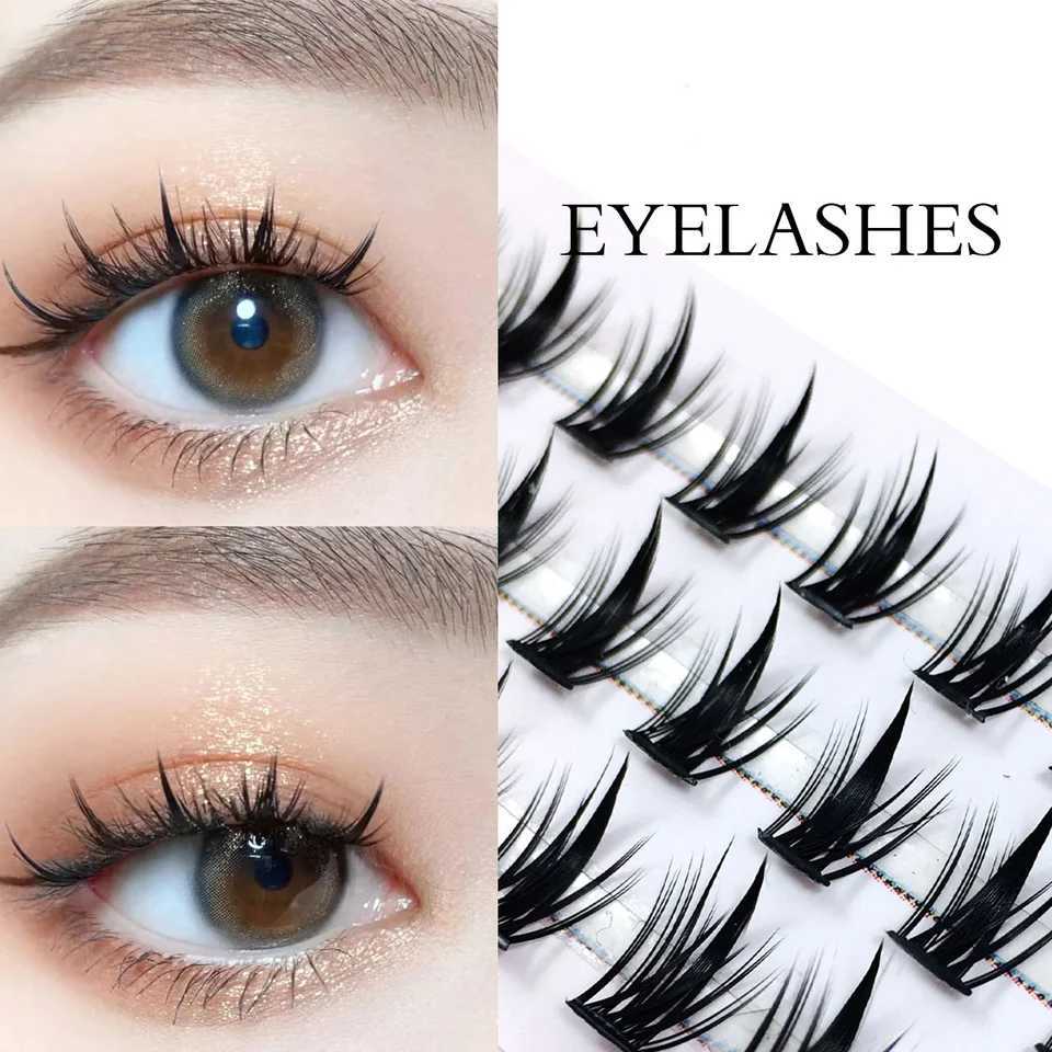 Thick Eyelash Little Devil False Eyelash Bundle Single Cluster Segmented Natural Simulation Cos Eyelash ExtensionW241024