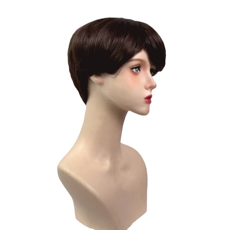 Fashion wig female short straight hair mechanism BOBO chemical fiber wig headpiece wig