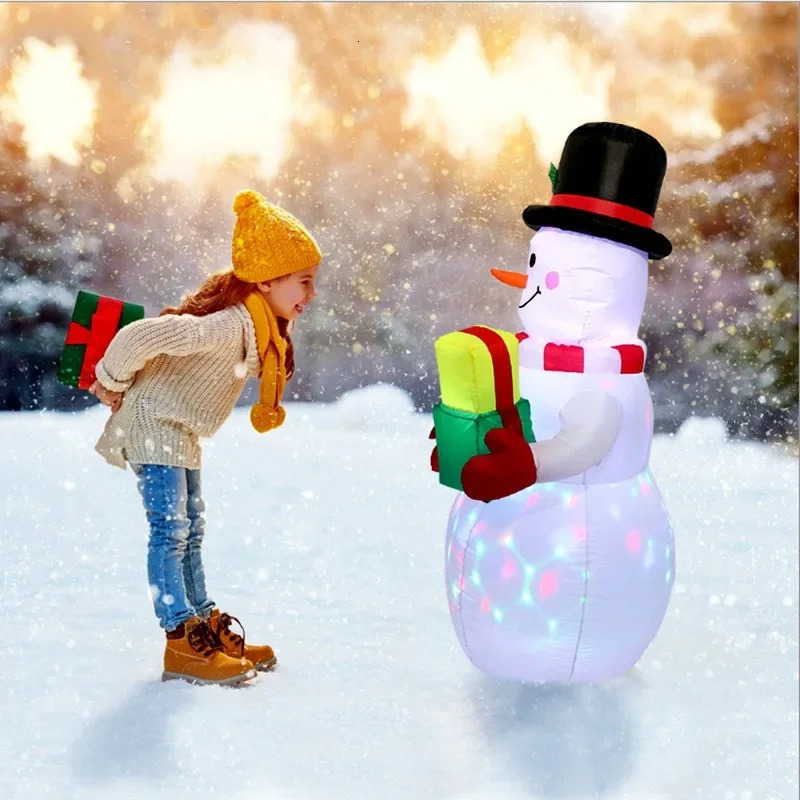 4 Inflatable Christmas Decorations Outdoor Garden Courtyard Decorations Large Snowman Christmas Tree Inflatable Toys 241024