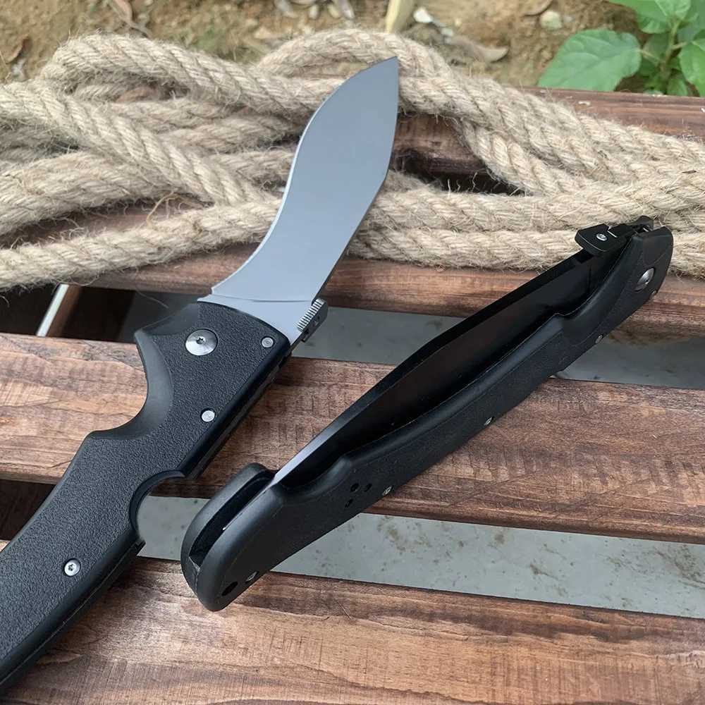 Large 14.1-inch cold military hunting knife AUS-10A steel professional survival combat outdoor folding knife self-defense EDC tool X241024