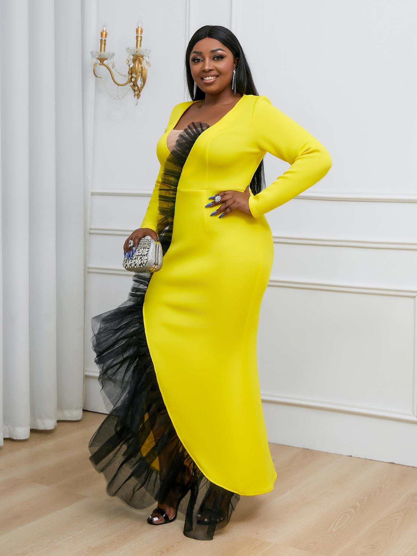 Plus Size Mother of the Bride Suits V Neck Long Sleeve Jacket Ruffles Tulle Women Business Party Dress Simple Formal Work Wear