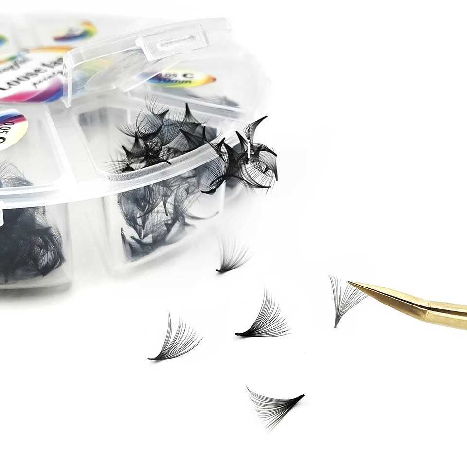 Color 30D 40D Pointy Base Promade Fans Lash Extension Loose Fans Mega Curl Tip Fine Dry 20D Russian Curl Artificial EyelashW241024