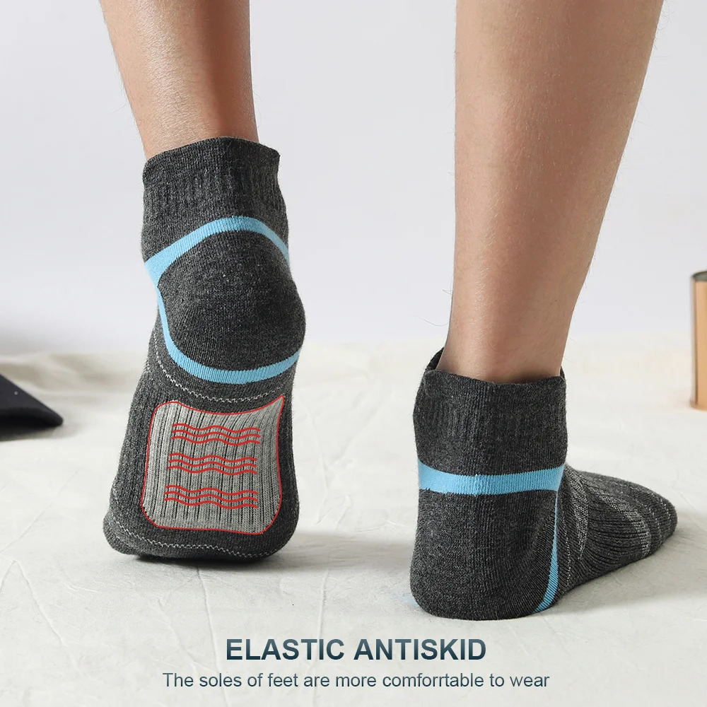 5 Pairs High Quality Socks Men Summer Outdoor Casual Cotton Short Breathable Black Ankle Run Sports Size 3845 241017