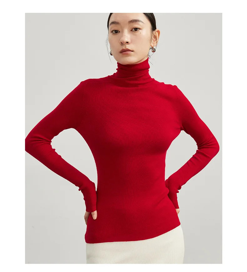 autumn and winter cashmere sweater womens loose knitted base wool high neck warm pullover 241021