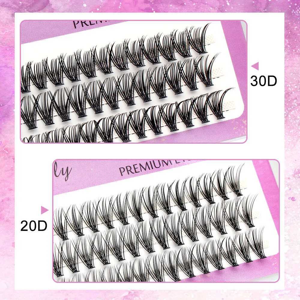 Moonlily High Quality 20D 30D Artificial Mink Eyelash Grafted Professional Makeup Single Cluster Eyelash Natural Soft BundleW241024