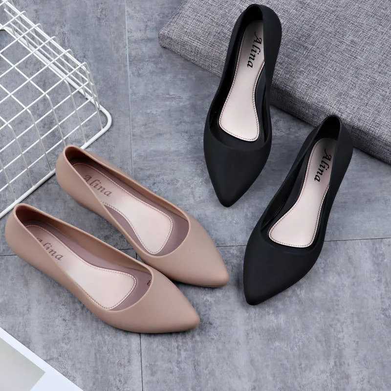 High Quality Pointed shallow wedge pump womens shoes for spring and autumn womens elegant and casual work low foot and smooth casual womens shoes T241