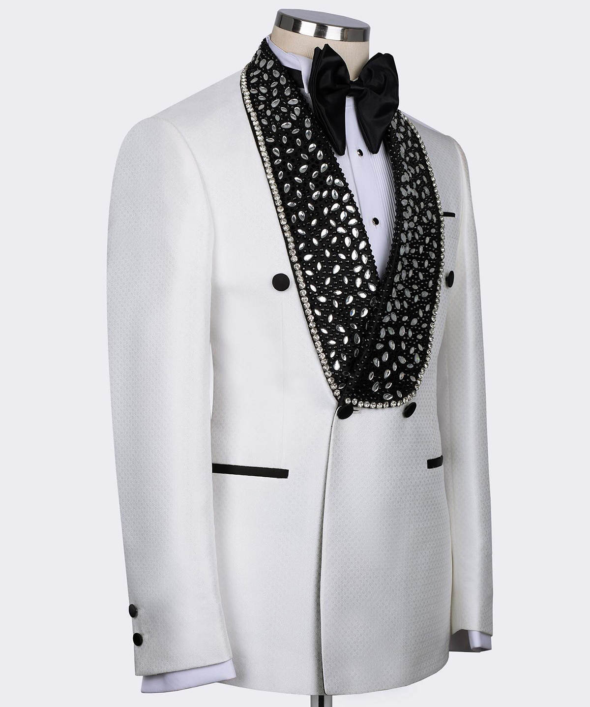 Beading Men Wedding Tuxedos Shawl Lapel Tailored Jacket With Belt Birthday Party Prom Groom Wear One Piece