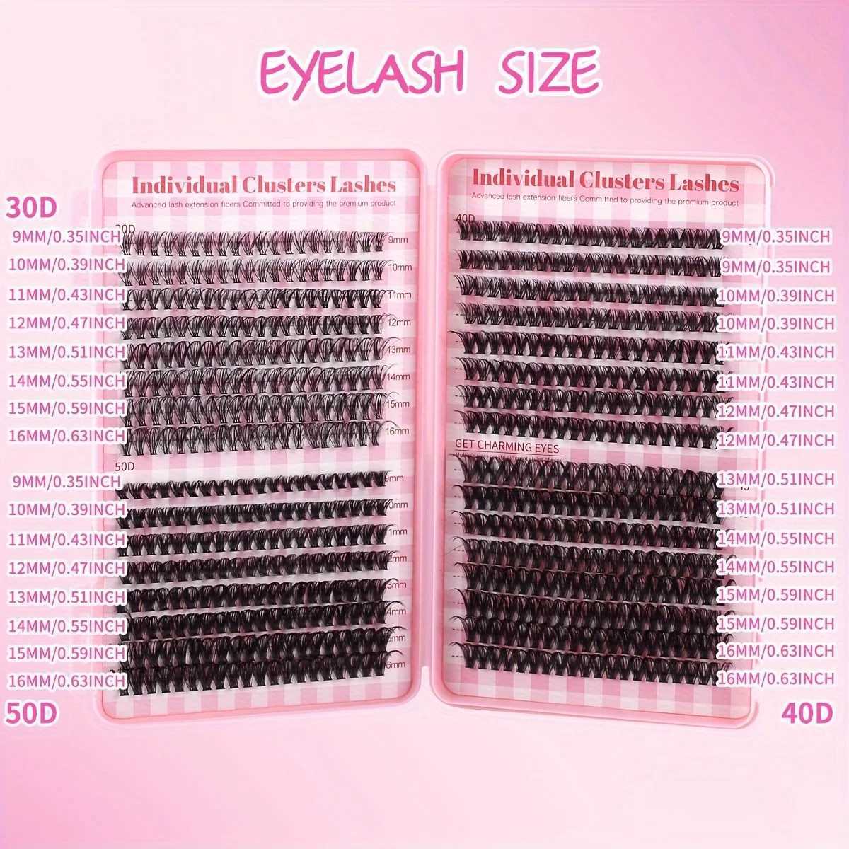 640 Luxury Eyelash Extension Kit with D-Curled Single Eyelash Eyelash Cluster Eyelash Adhesive and Sealing and Tweech-aW241024