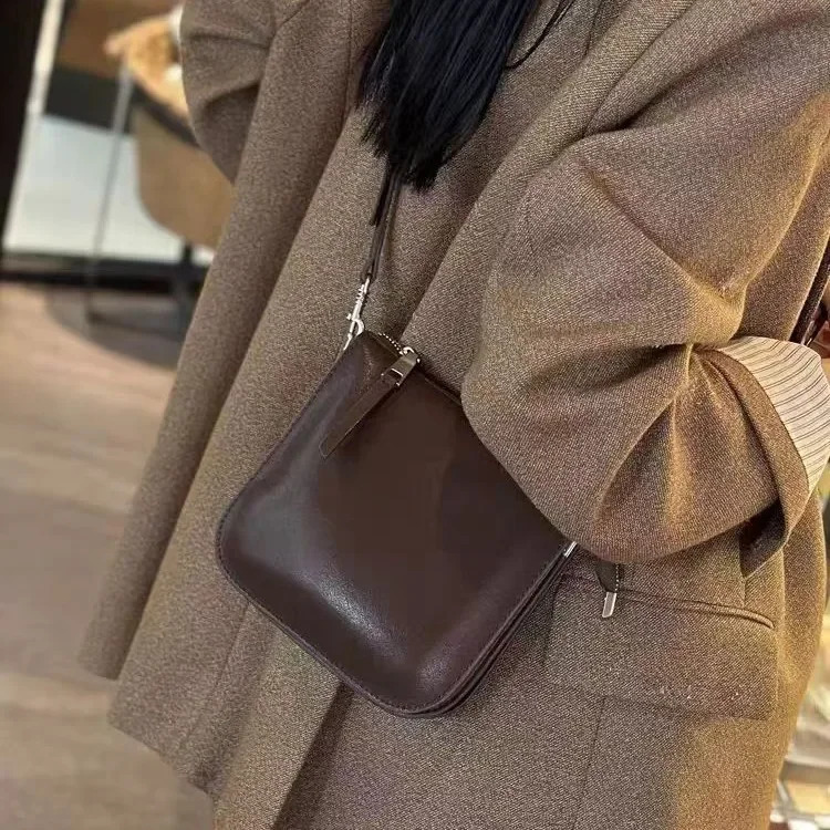 Mobile Bag Ladies PU Leather Womens Crossbody Bucket Shoulder Armpit Purses And Handbags 241021