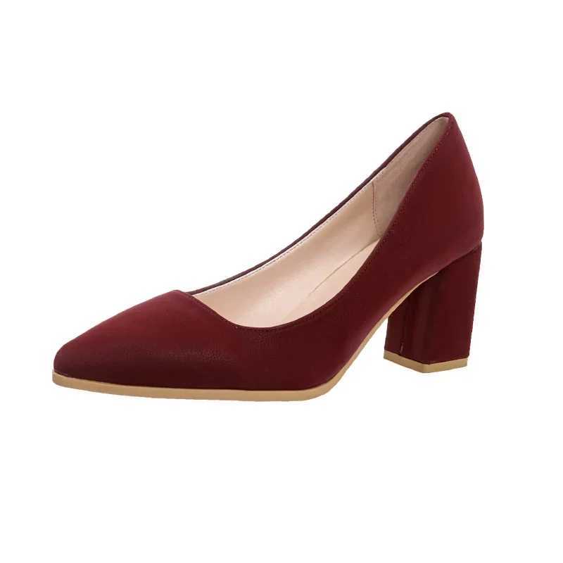 High Quality Purple High Heels Autumn New Womens Pump Comfortable Shallow Office Womens Shoes Sexy Point Toe Thick High Heels Large Size 43 T241024