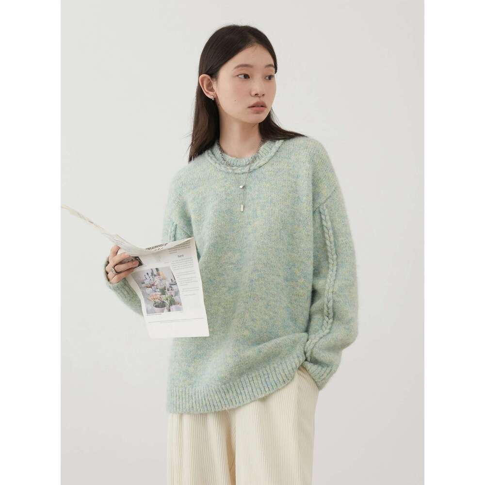 CHIC VEN Women Knit Sweaters Pullovers Loose Casual New Round Neck Knitting Female Warm Jumpers Autumn Winter 2024 Clothing