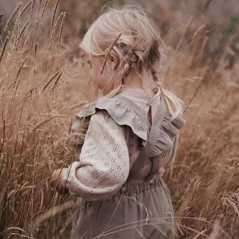 1-6Yrs Womens Knitted Sweater Cotton Long Sleeve Lanhua Baby and Toddler Autumn/Winter Top Hollow Coat Bottom W241025