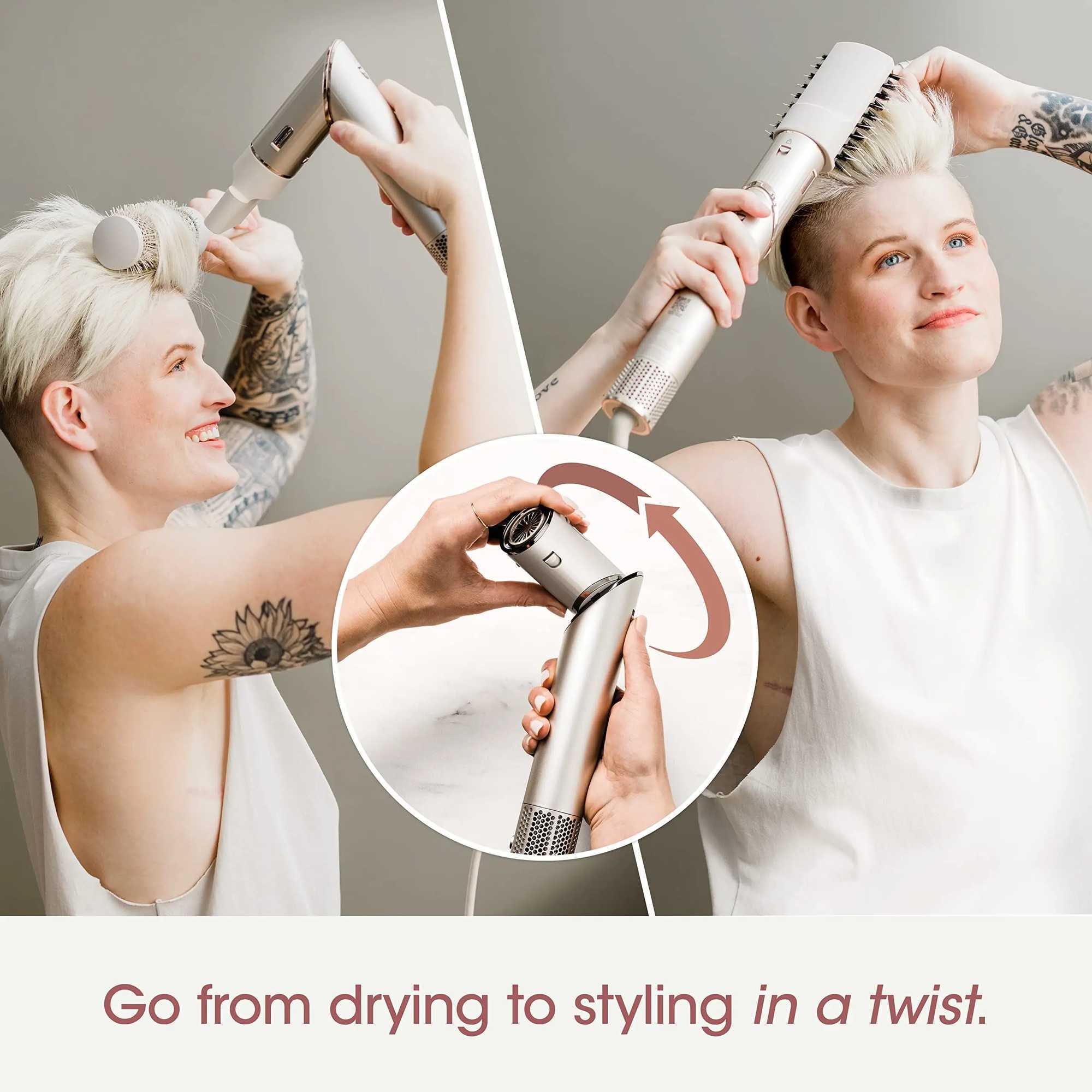 Shark 5-In-1 Multi Functional Stylist Automatic Curler Care Home Intelligent High Speed Hair Drying Hine Hd430 W241025
