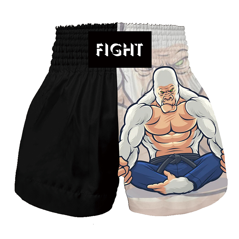 Unisex Free Fighting Boxing shorts Printed Boys Muay Thai Shorts Club fitness shorts