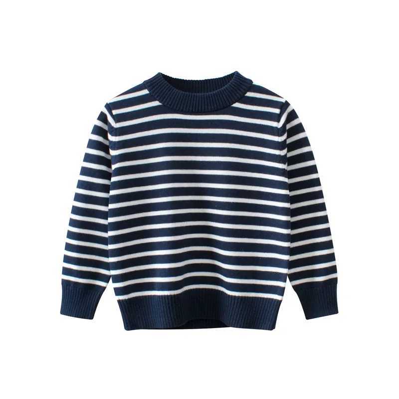 2022 Spring/Winter Childrens Striped Sports Shirt Suitable for Boys and Girls Clothing 100% Cotton Childrens Knitted Casual Sports Shirt W241025