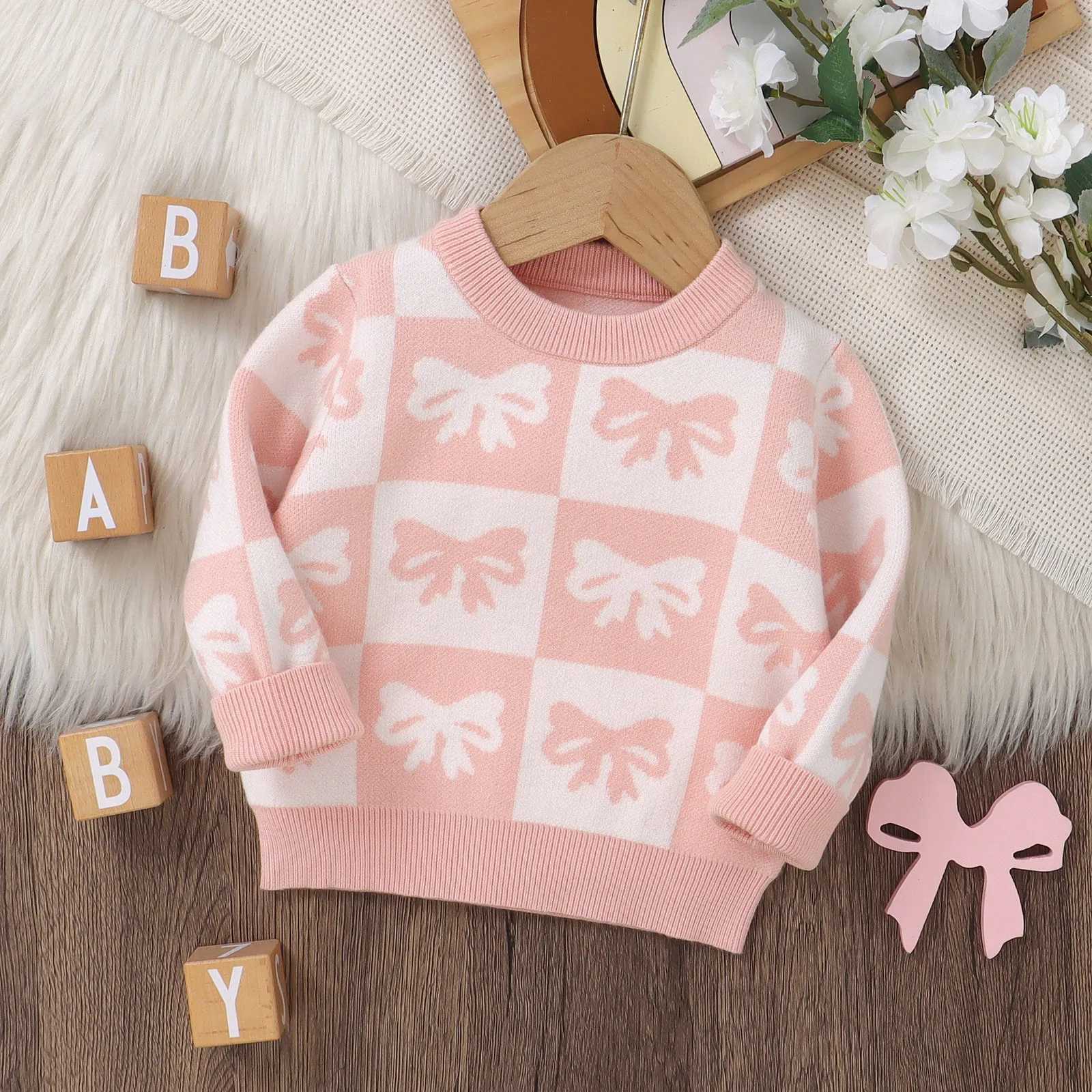 Baby boy girl knitted work collar sweater childrens pull-out sweater winter warmth 18 month old girl winter clothing W241025