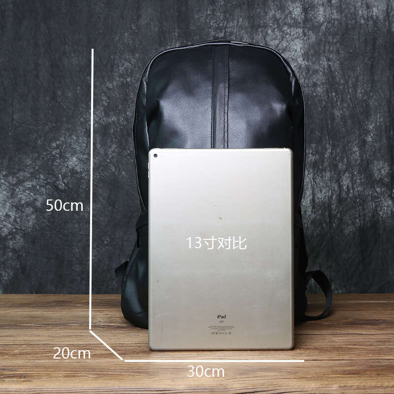 Leather Men's Backpack Natural Cowhide Large Capacity Travel Outdoor Schoolbag Business Computer Bag For 15 Inch Laptop