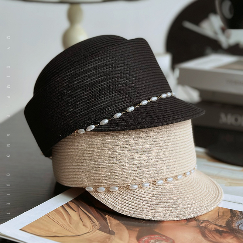 Duck tongue summer short eave fashionable and elegant sunshade grass counter quality travel sun protection concave top equestrian hat