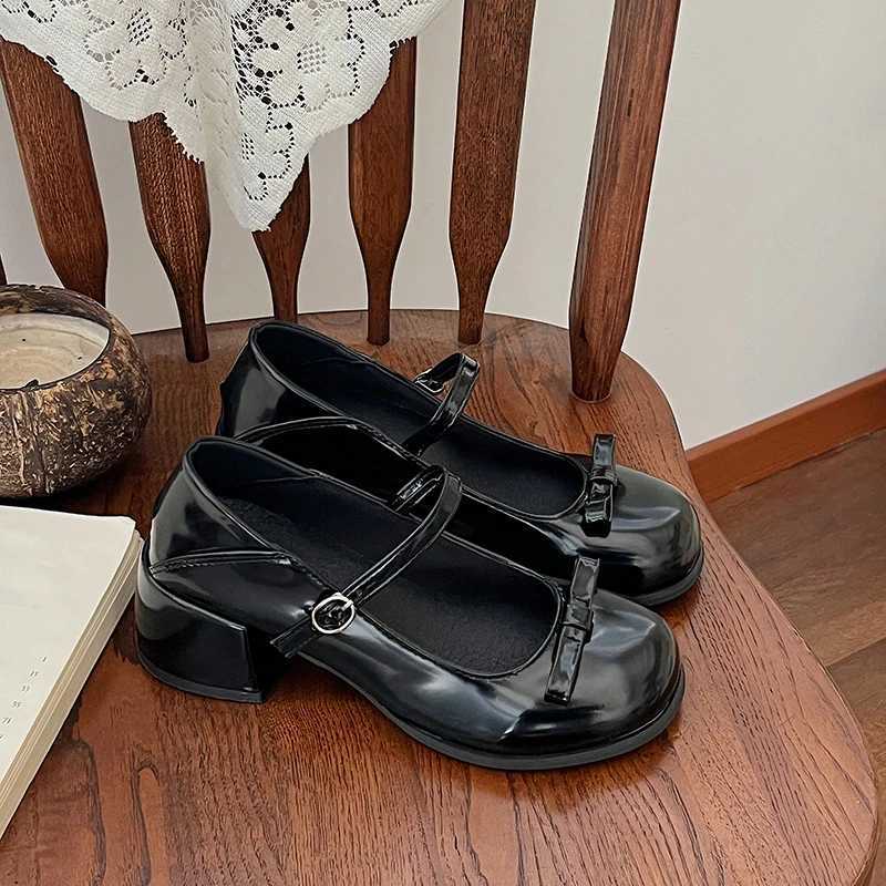 High Quality New Mary Jane Shoes Womens Elegant Low Foot Shoes Fi Casual Buckle Single Shoes Womens College Style Shoes Single Pump T241024