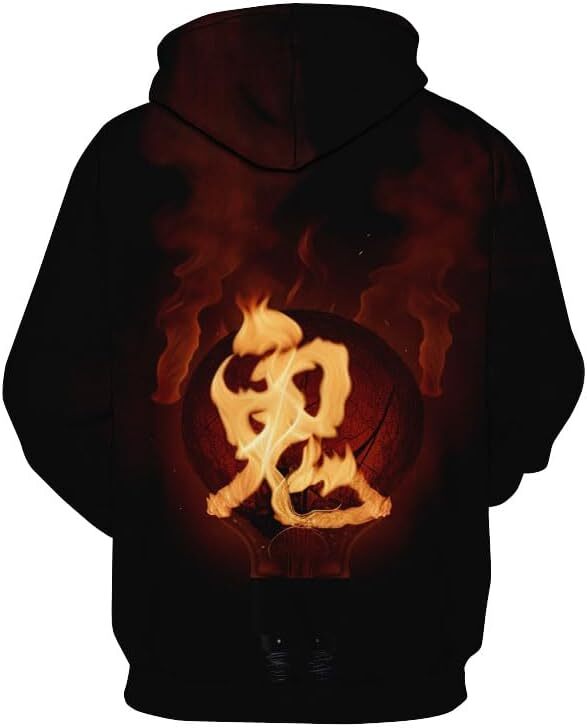 Hoodie for Mens Womens Hoodies For Men 3D Devil Hoodie Oversize Pullover Outdoors Long Sleeve Sports Tops Coat Graphic Hoodies sweatshirt Pullover Lon