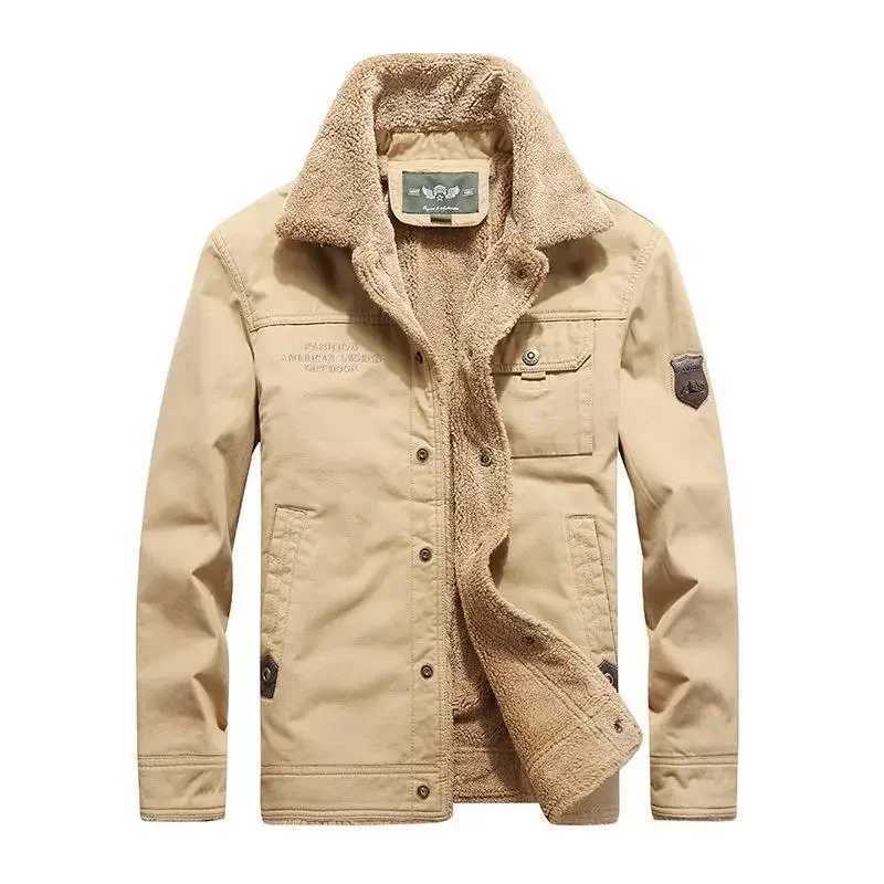Winter new mens jacket brand new thick wool warm casual jacket mens jacket wool fashionable military windproof jacket mens jacket W241024